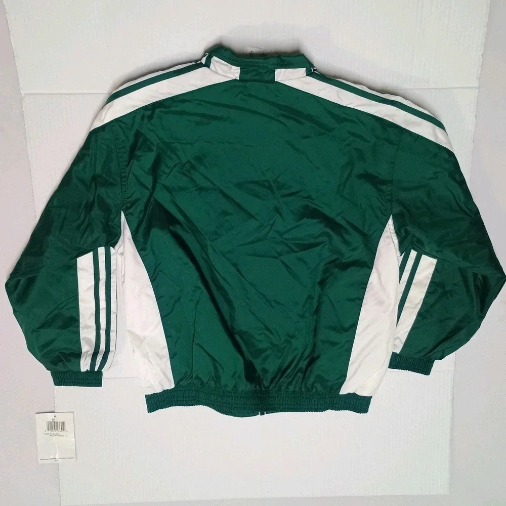 Vtg Y2k 1998 Green Kids Adidas Windbreaker Jacket 10/12 Medium Nwt